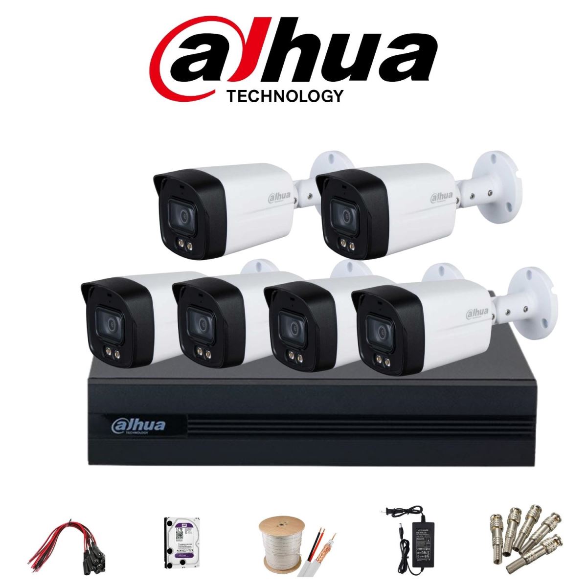 Bộ 6 Mắt Camera IP DAHUA 2.0mp