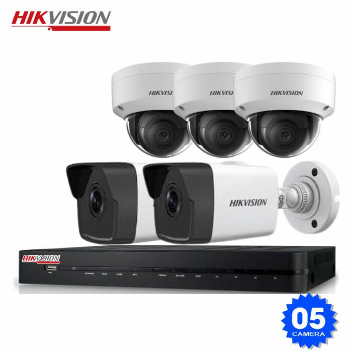 Bộ 5 Mắt Camera IP HIKVISION 2.0mp
