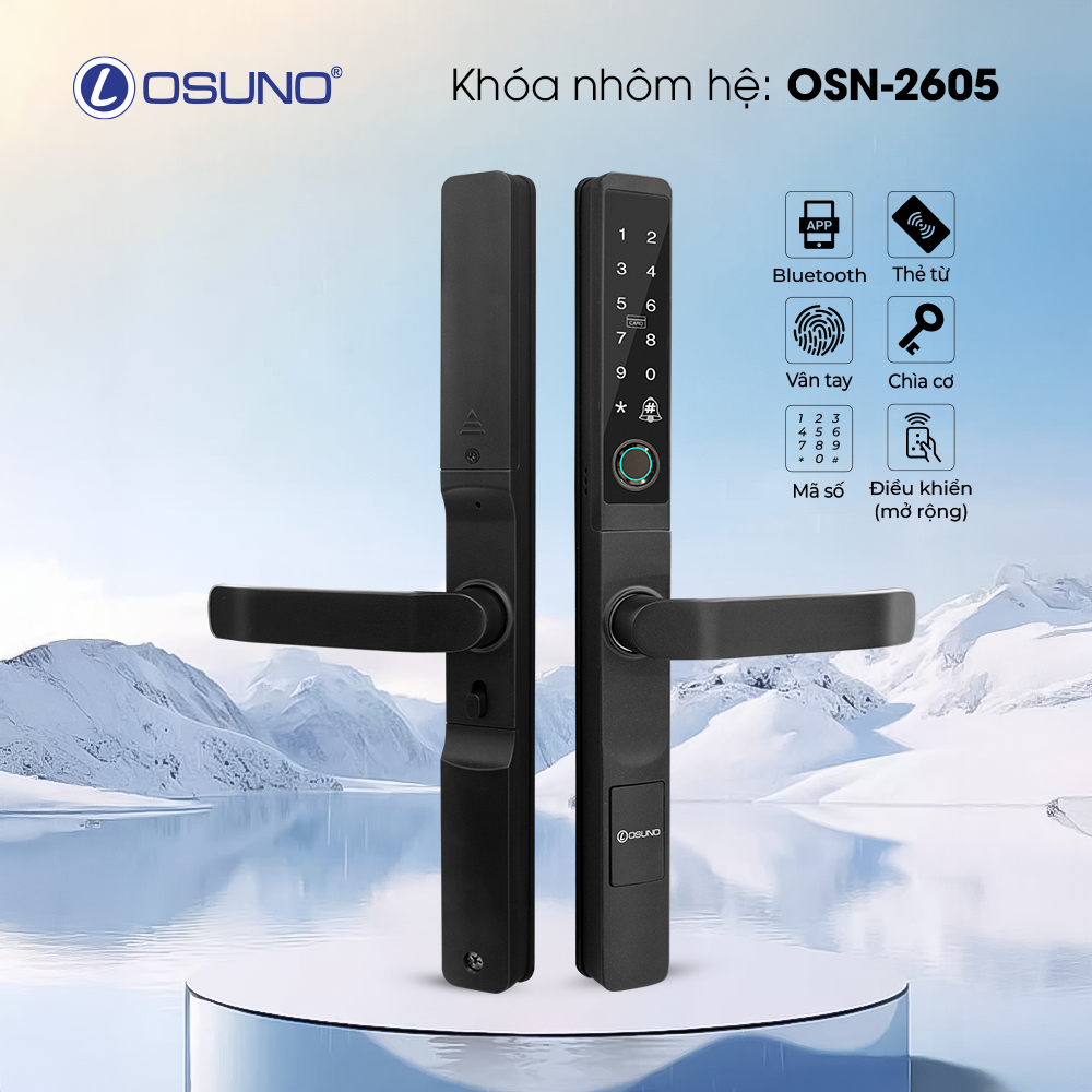 Khóa vân tay nhôm hệ OSN – 2605