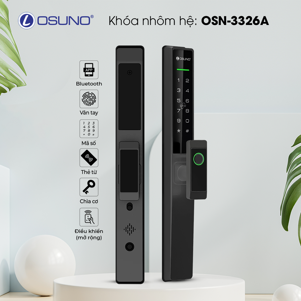 KHOÁ ĐIỆN TỬ CỬA NHÔM KÍNH OSN-3326A