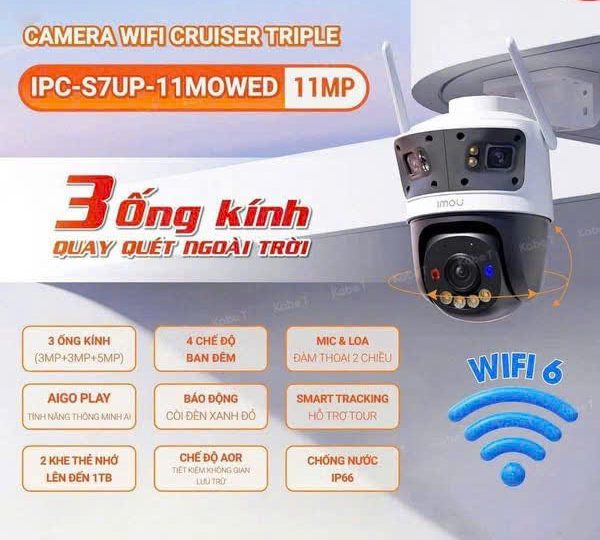 Camera Imou 3 mắt Cruiser Triple IPC-S7UP-11M0WED