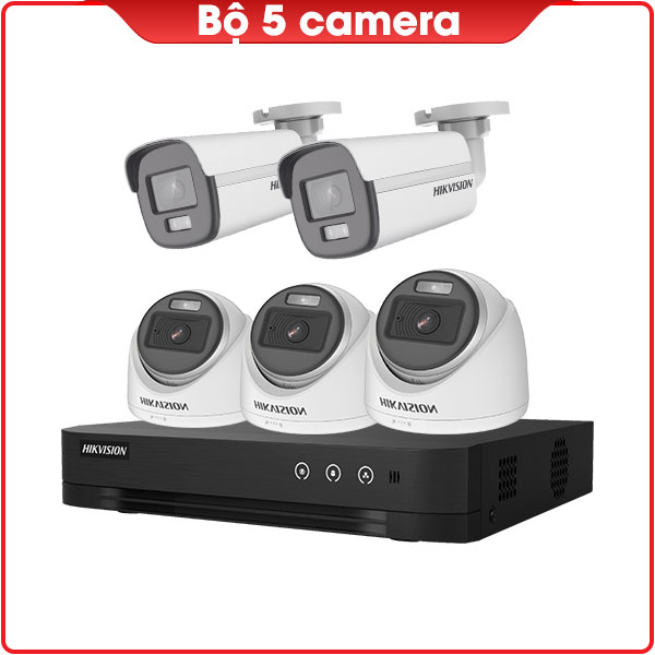 Bộ 5 Mắt Camera HIKVISION 2.0mp - Thu Tiếng