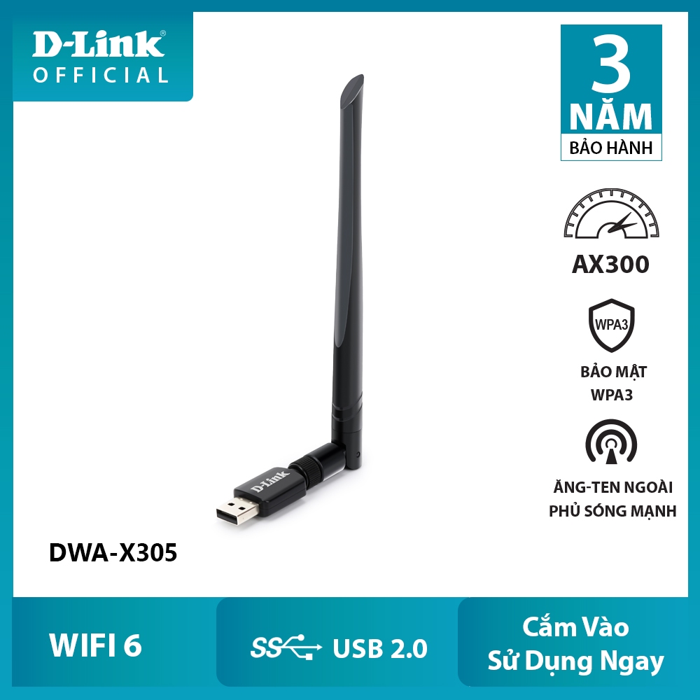 USB Wifi 6 AX300 D-Link DWA-X305