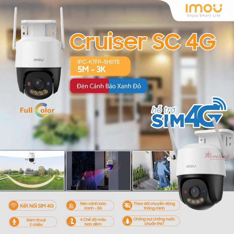 Camera PT Full Color IMOU Cruiser SC 4G 5MP (IPC-K7FP-5H0TE)
