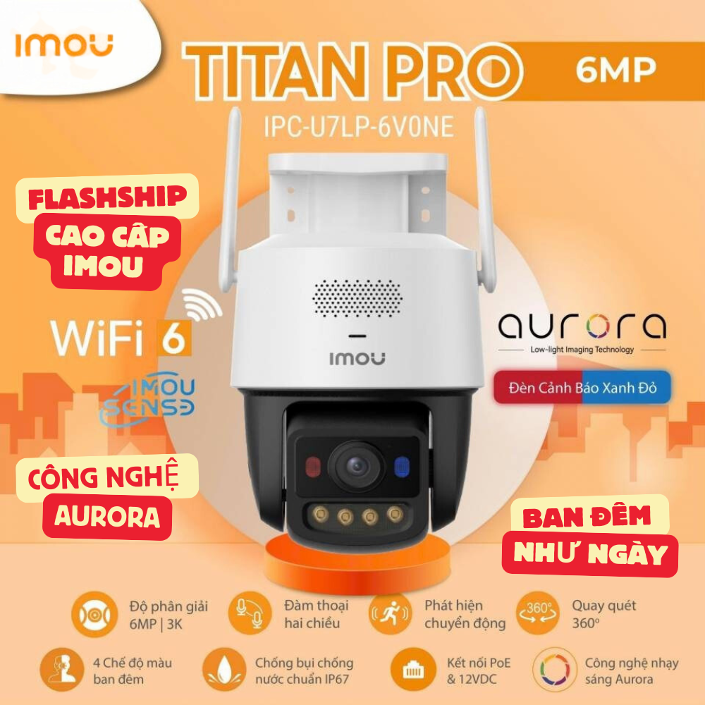 Camera Wifi IMOU TITAN PRO IPC-U7LP-6V0NE 6MP 3K+