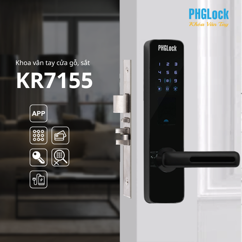 Khóa cửa điện tử PHGLock KR7155
