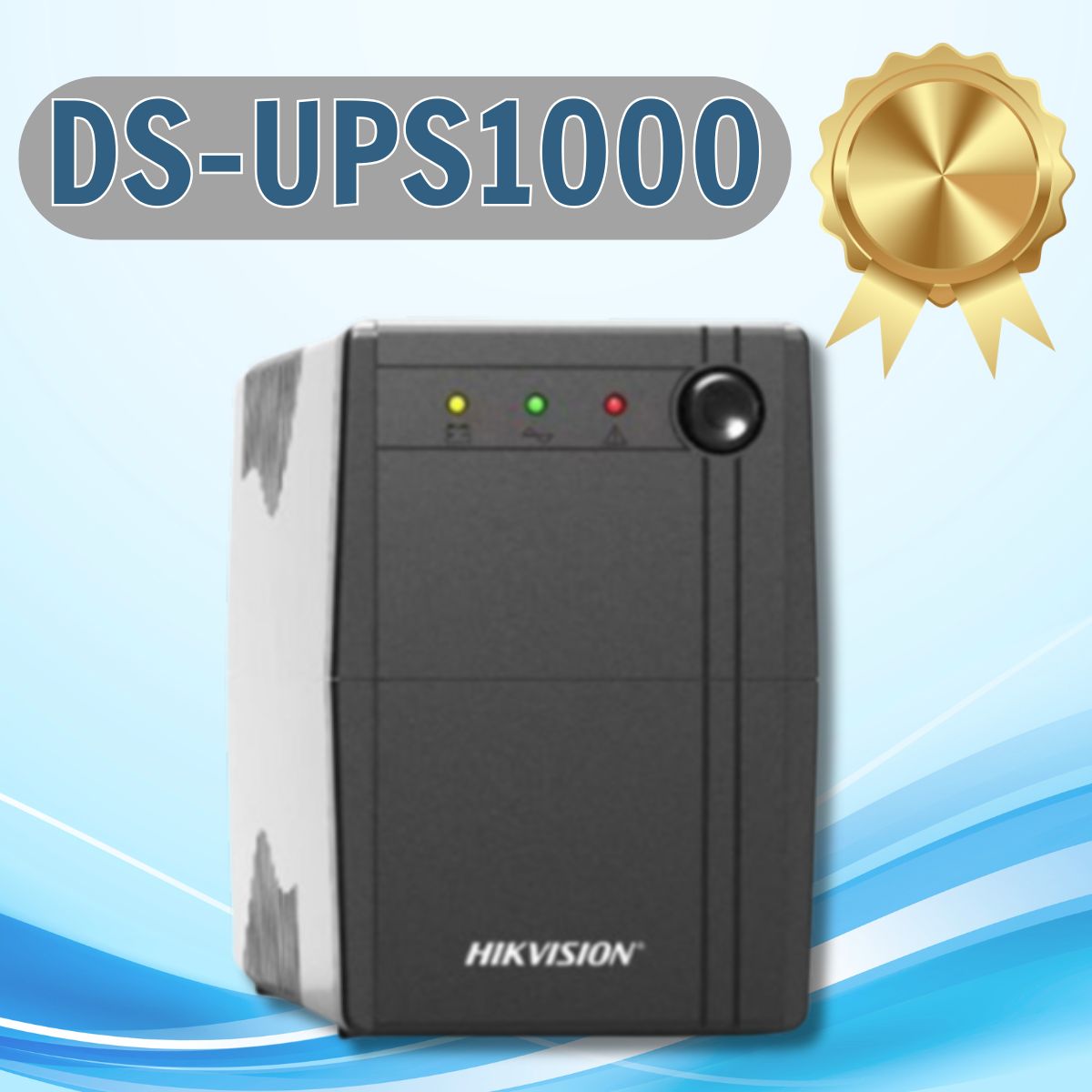 Bộ lưu điện UPS Hikvision DS-UPS1000(O-STD)EU – Công suất 1000VA600W, Dải điện áp đầu vào 140-290 VAC, Sạc nhanh 4-6 giờ – Bảo vệ ngắn mạch và quá tải, Chuẩn Quốc tế EU