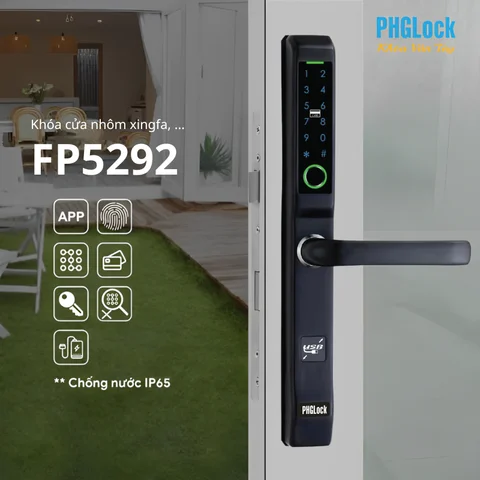 Khóa cửa vân tay cho cửa nhôm PHGLOCK FP5292
