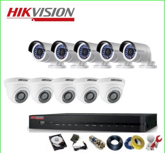 Bộ 10 Mắt Camera HIKVISION 2.0mp