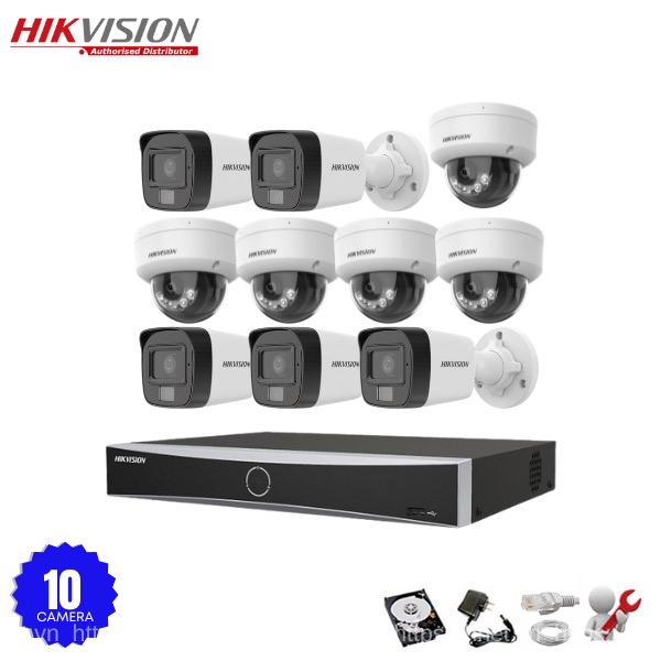 Bộ 10 Mắt Camera HIKVISION 2.0mp - Thu Tiếng