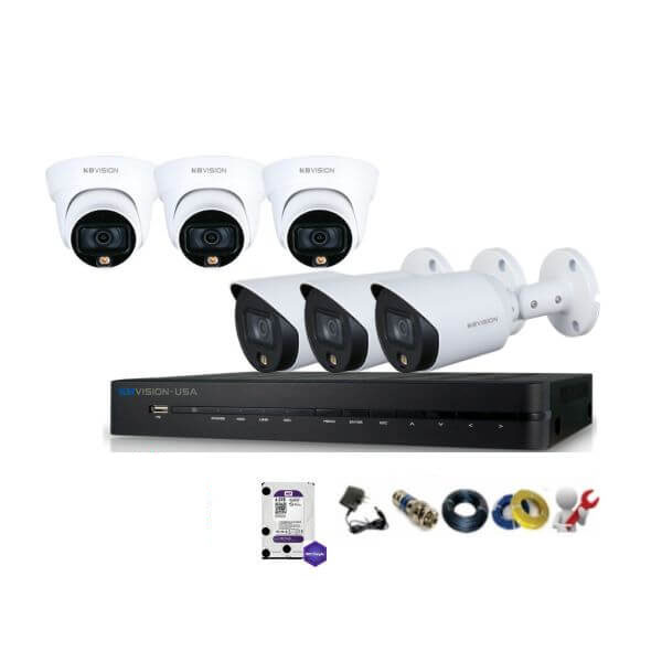 Bộ 6 Mắt Camera IP KBVISION 2.0mp