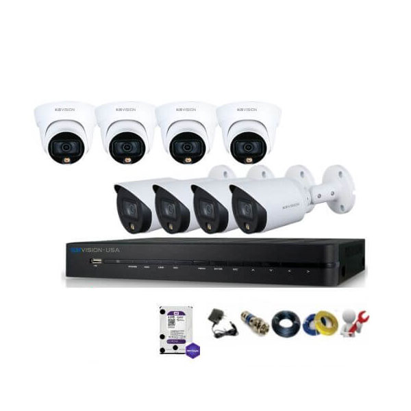 Bộ 8 Mắt Camera IP KBVISION 2.0mp