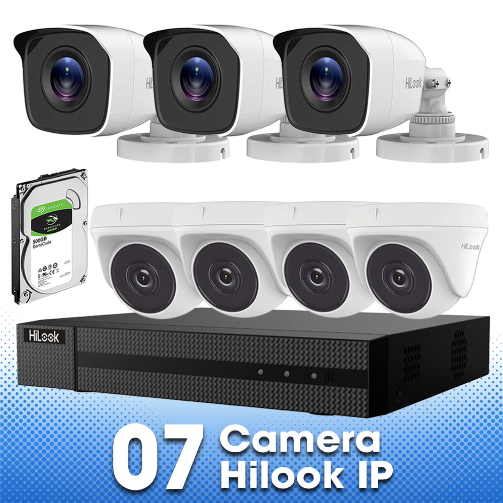 Bộ 7 Mắt Camera IP HILOOK 2.0mp