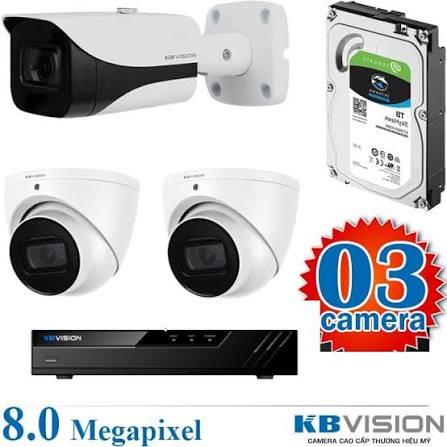 Bộ 3 Mắt Camera KBVISION 8.0mp (4K)