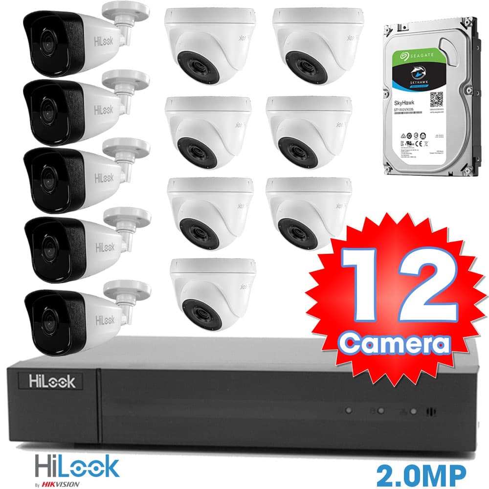 Bộ 12 Mắt Camera HILOOK 2.0mp