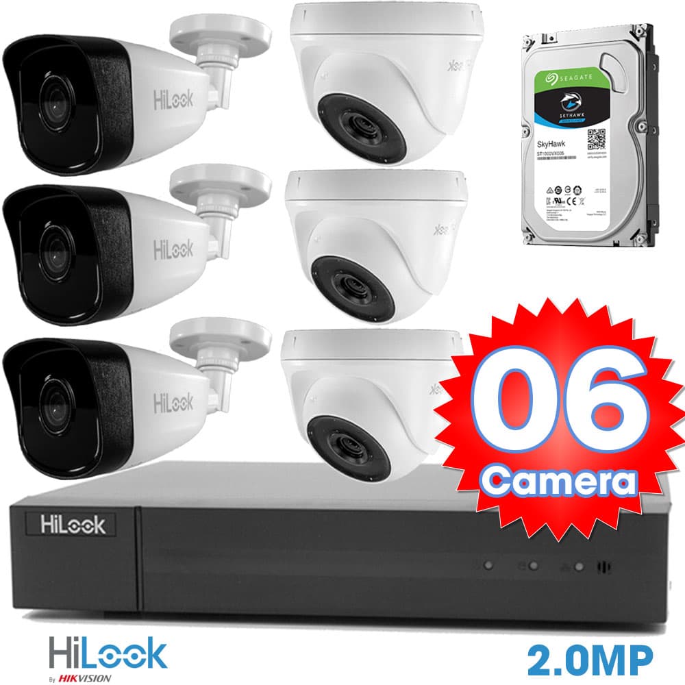 Bộ 6 Mắt Camera HILOOK 2.0mp