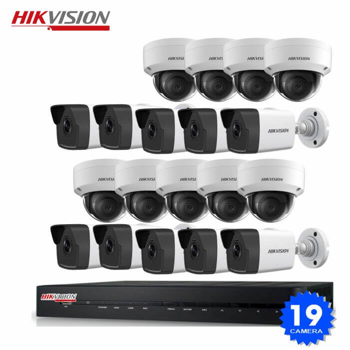 bộ 19 mắt camera ip hikvision 2m